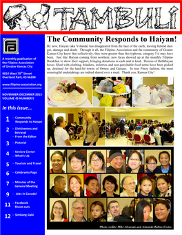 The Community Responds to Haiyan!