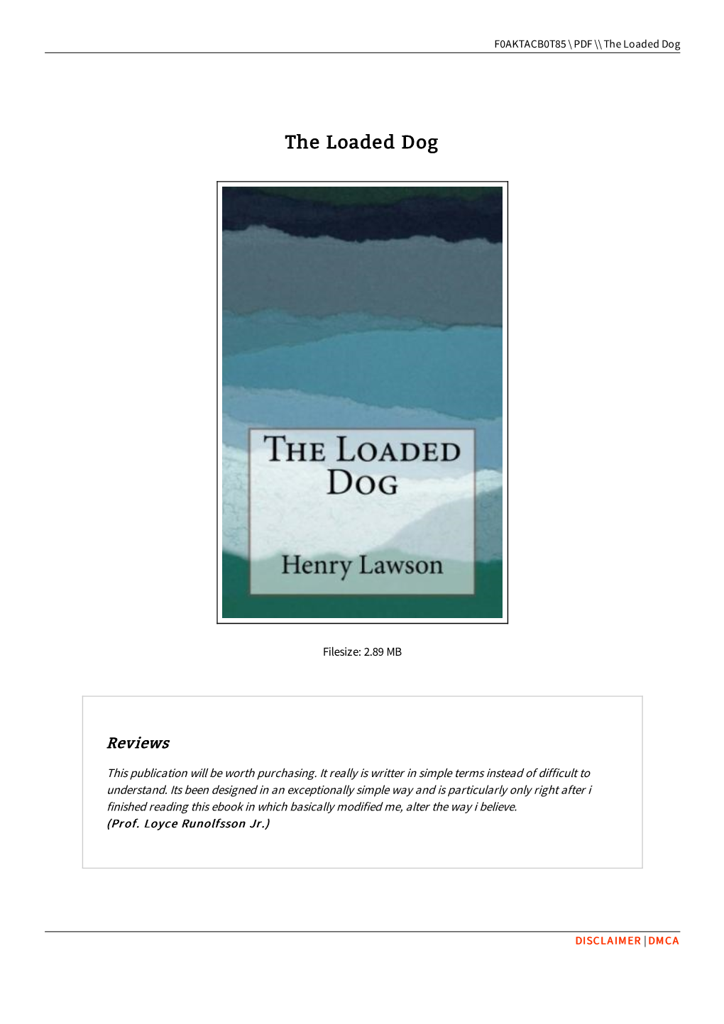 Download Ebook / the Loaded Dog ^ ONG80ZV1ACAT