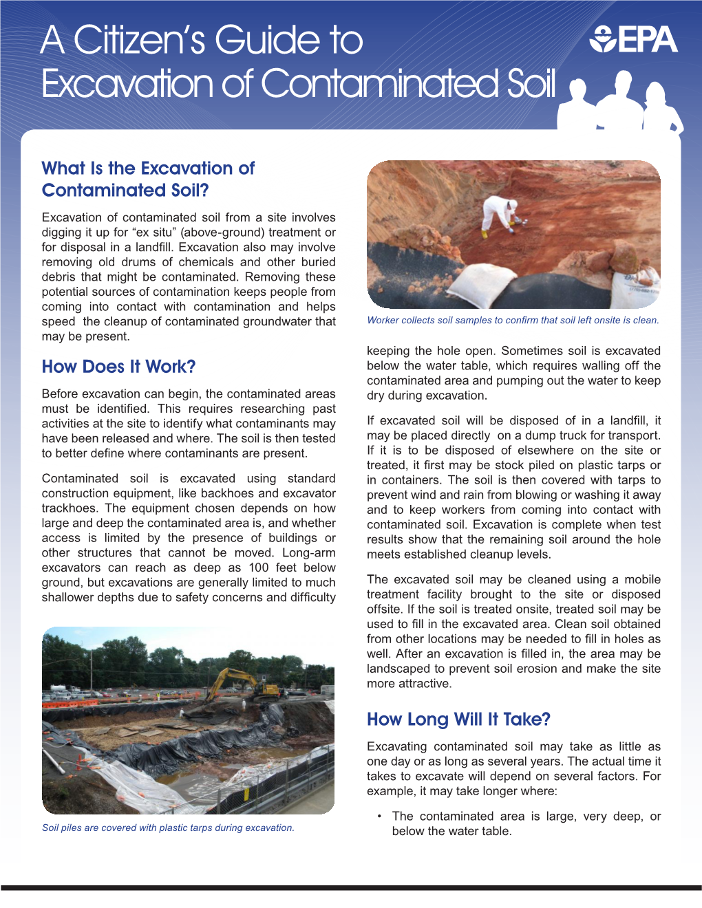 A Citizen's Guide to Excavation of Contaminated Soil