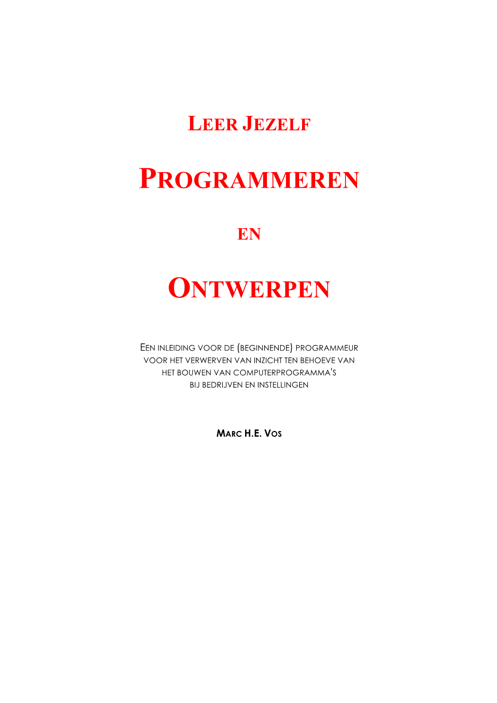 Leer Jezelf Programmeren