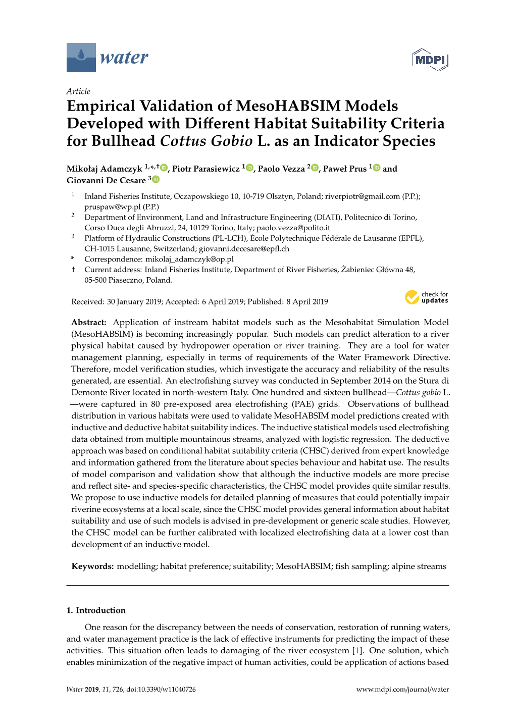 Empirical Validation of Mesohabsim Models Developed with Different