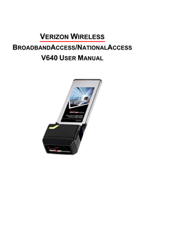 Verizon Wireless Vzaccess Manager