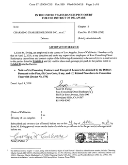 Case 17-12906-CSS Doc 589 Filed 04/04/18 Page 1 of 8