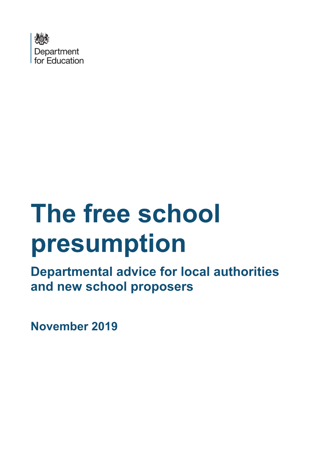 Academy and Free School Presumption Departmental Advice