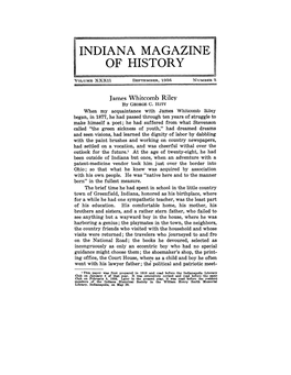 Indiana Magazine of History