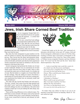 Jews, Irish Share Corned Beef Tradition