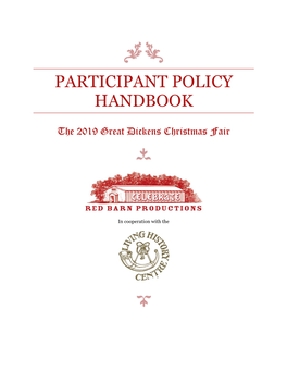 2019 Red Barn Productions Participant Policy Manual