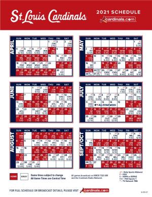 Cardinals Schedule