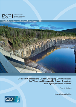 The Water and Renewable Energy Directives and Hydropower in Sweden