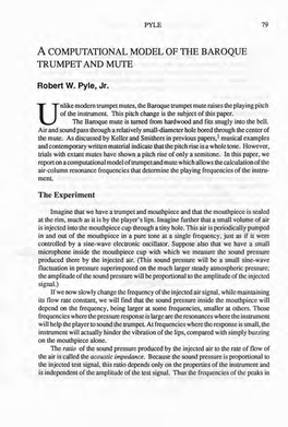 A Computational Model of the Baroque Trumpet and Mute