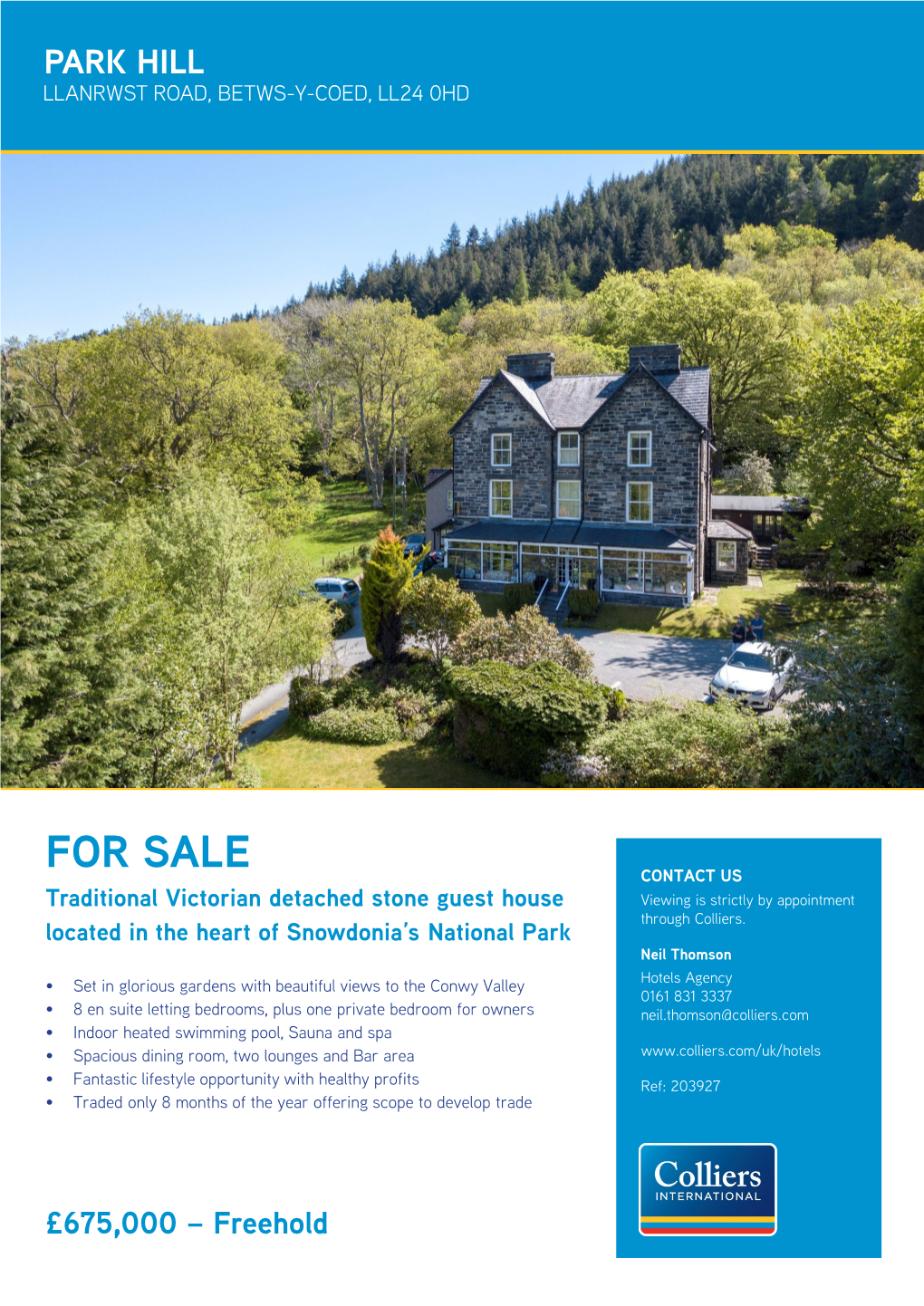 Park Hill Llanrwst Road, Betws-Y-Coed, Ll24 0Hd