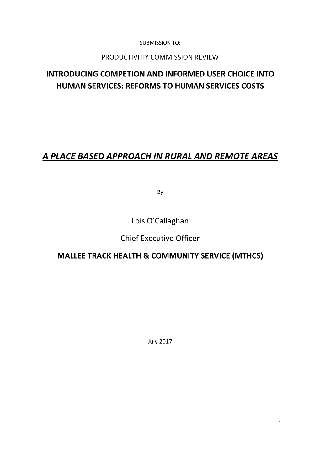 Mallee Track Health and Community Service (MTHCS)