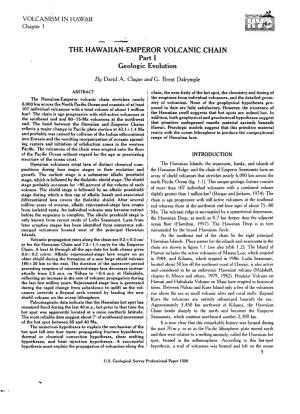 THE HAWAIIAN-EMPEROR VOLCANIC CHAIN Part I Geologic Evolution
