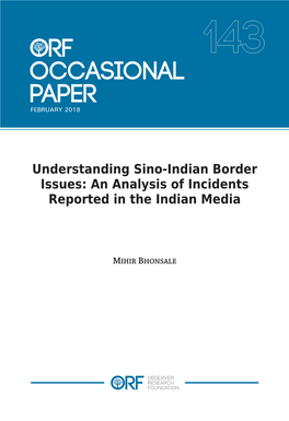 Understanding Sino-Indian Border Issues: an Analysis of Incidents Reported in the Indian Media