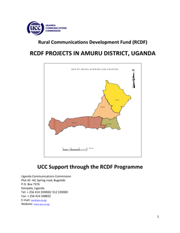 Rcdf Projects in Amuru District, Uganda