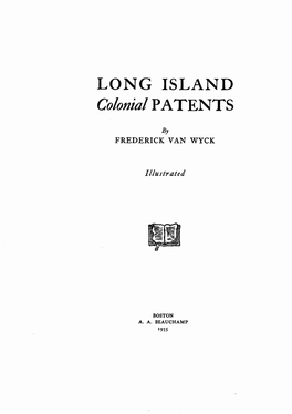 LONG ISLAND Colonid PATENTS