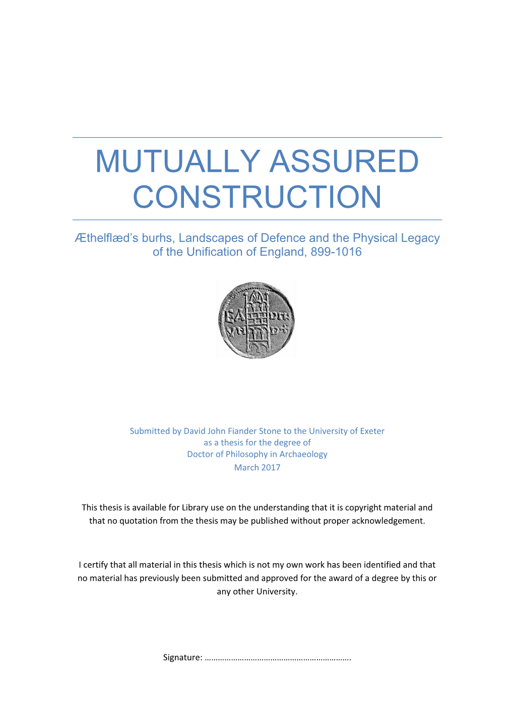 Mutually Assured Construction