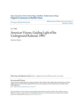 American Visions; Guiding Light of the Underground Railroad; 1995 American Visions