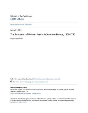 The Education of Women Artists in Northern Europe, 1500-1750