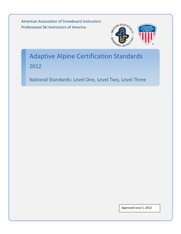 Adaptive Alpine Certification Standards 2012