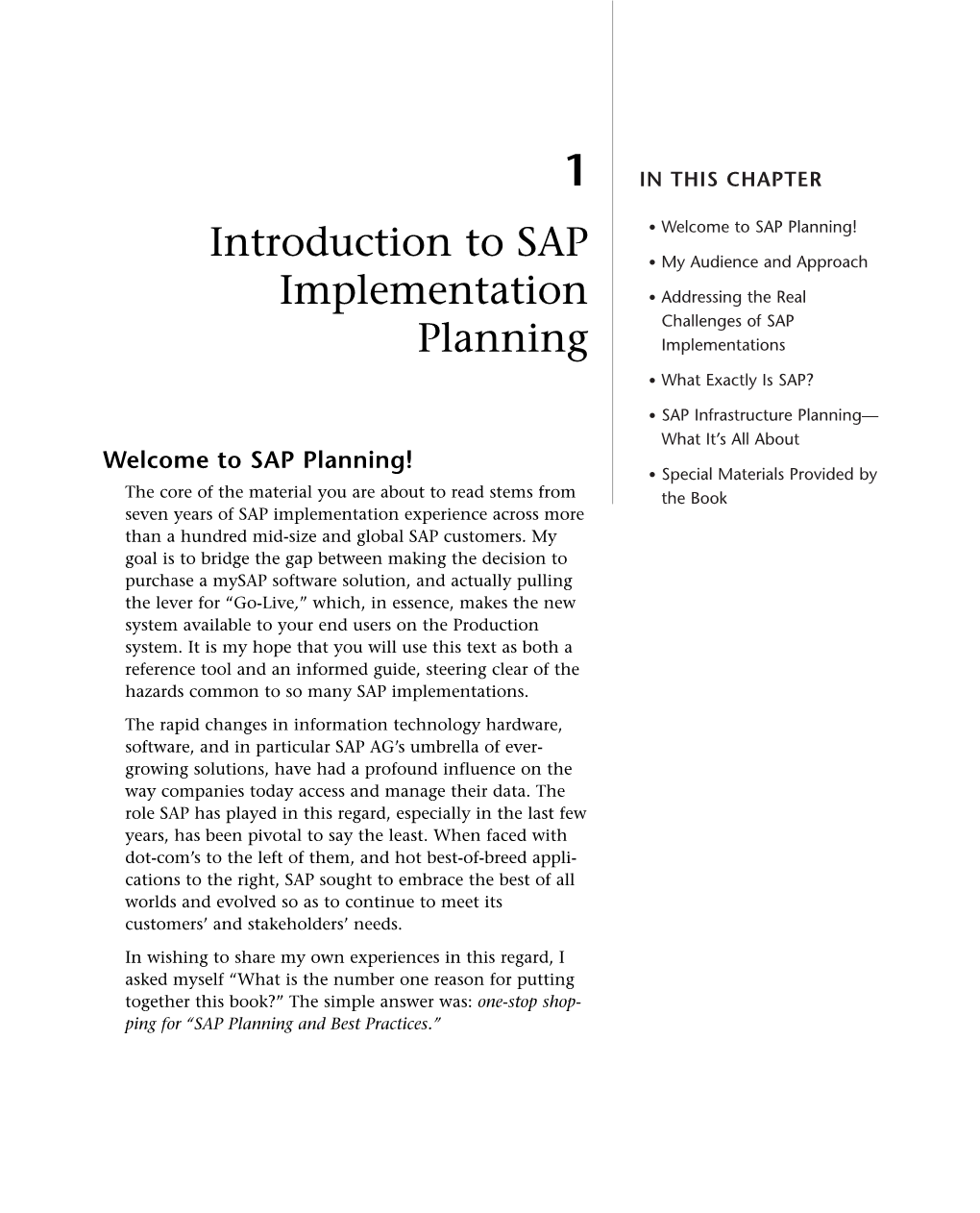 Introduction to SAP Implementation Planning
