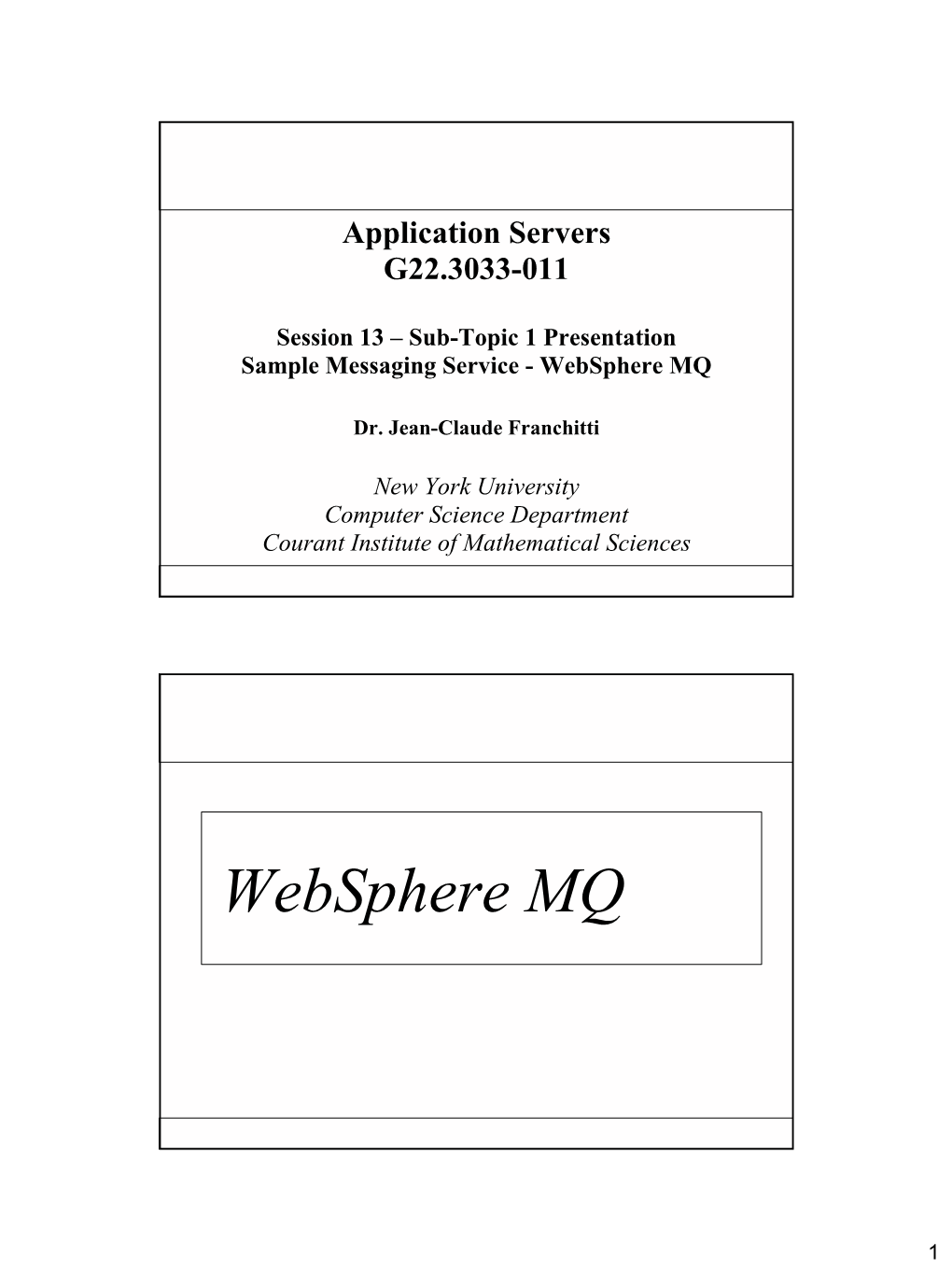 Websphere MQ