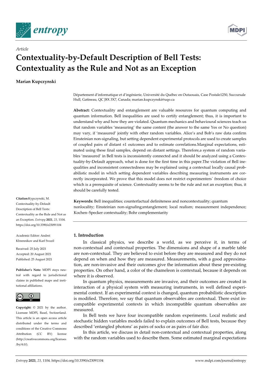 Contextuality-By-Default Description of Bell Tests: Contextuality As the Rule and Not As an Exception