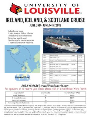 Ireland, Iceland, & Scotland Cruise