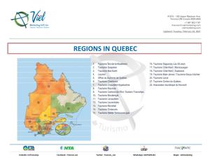 Regions in Quebec