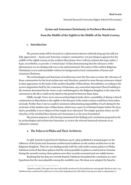 Syrian and Armenian Christianity in Northern Macedonia from the Middle of the Eighth to the Middle of the Ninth Century