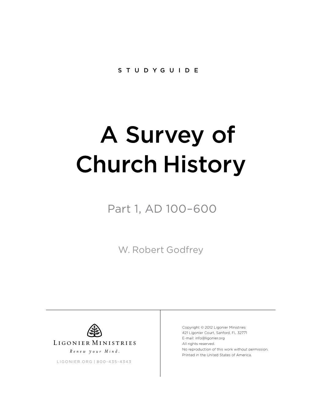 A Survey of Church History