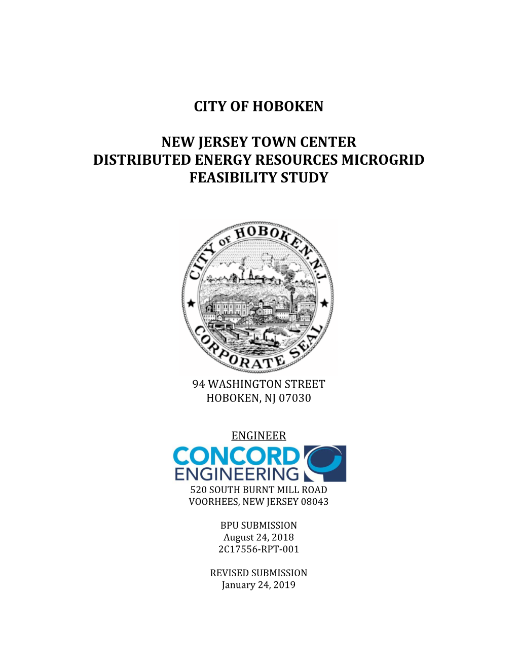 City of Hoboken New Jersey Town Center Distributed Energy Resources Microgrid Feasibility Study