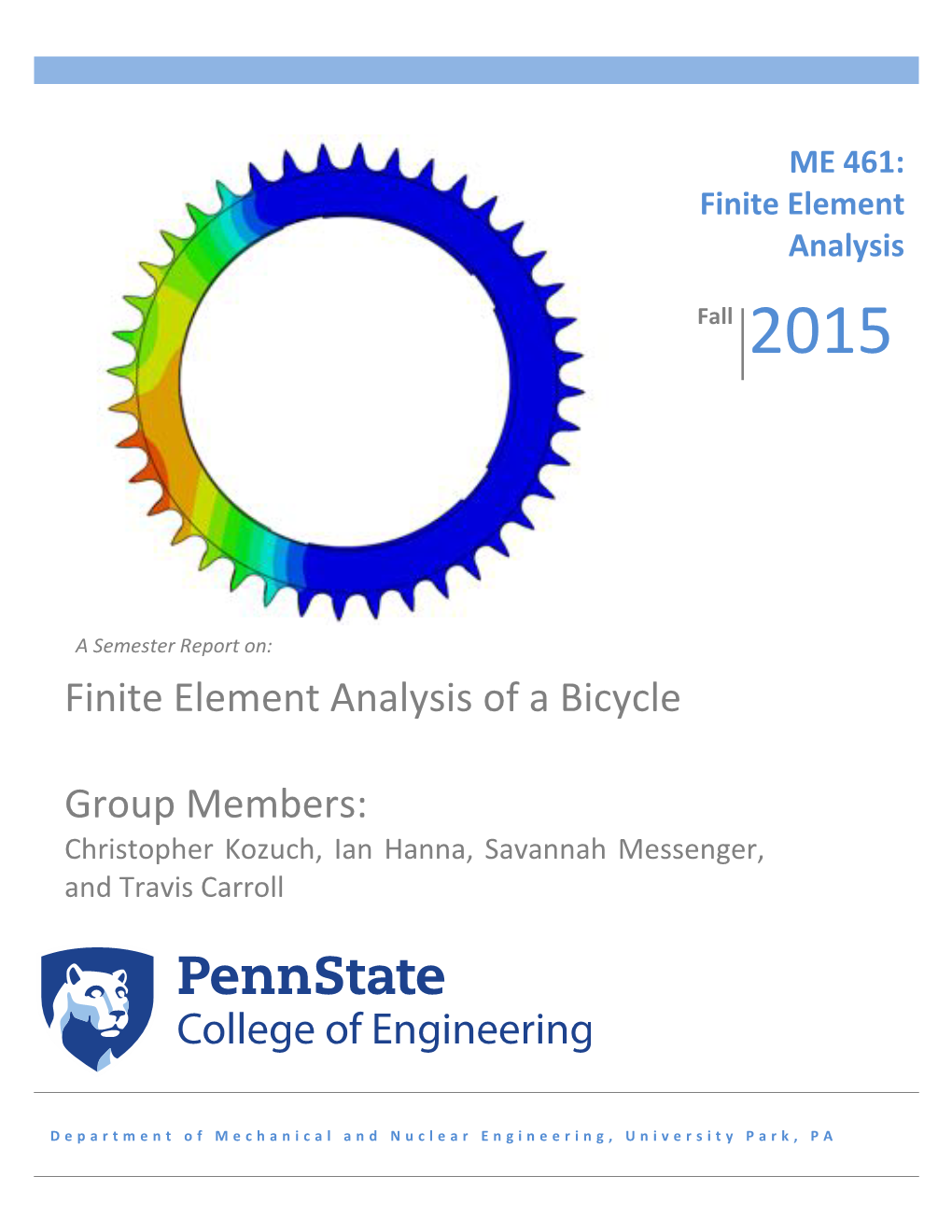 Finite Element Analysis of a Bicycle