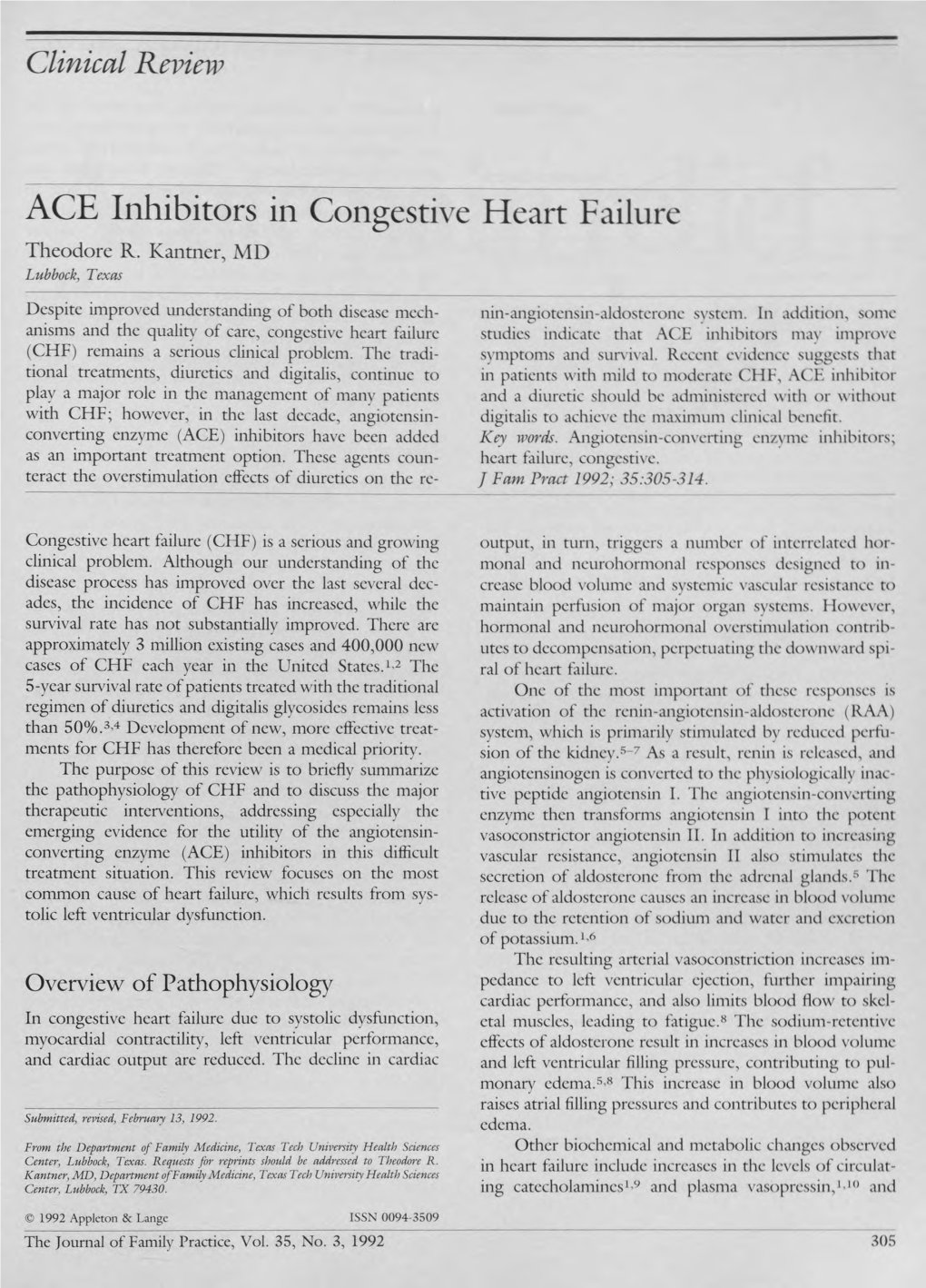 ACE Inhibitors in Congestive Heart Failure Theodore R