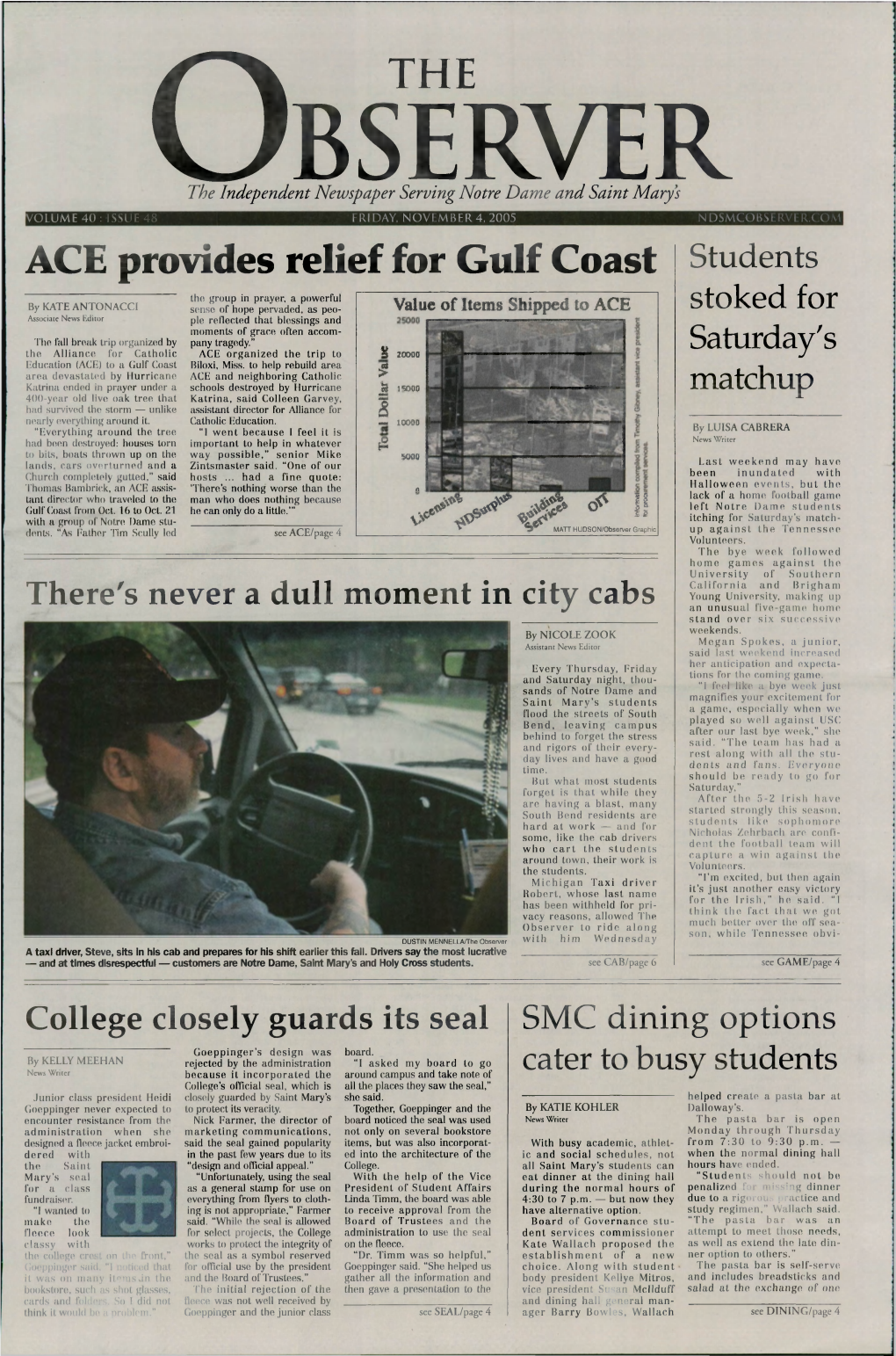 ACE Provides Relief for Gulf Coast / X # °*