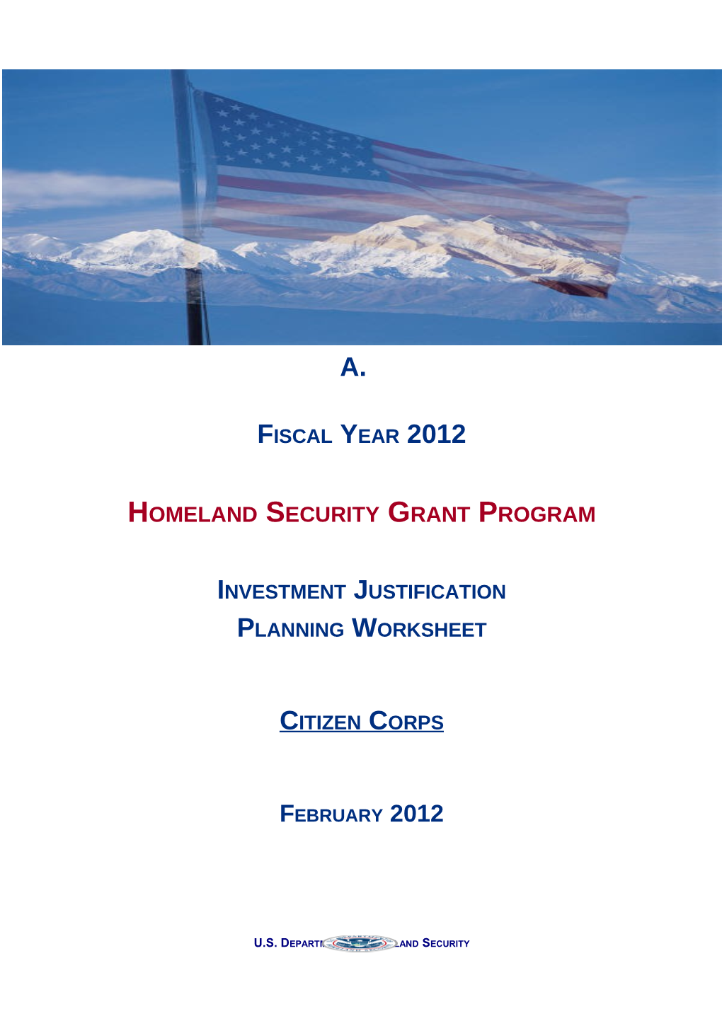 Homeland Security Grant Program