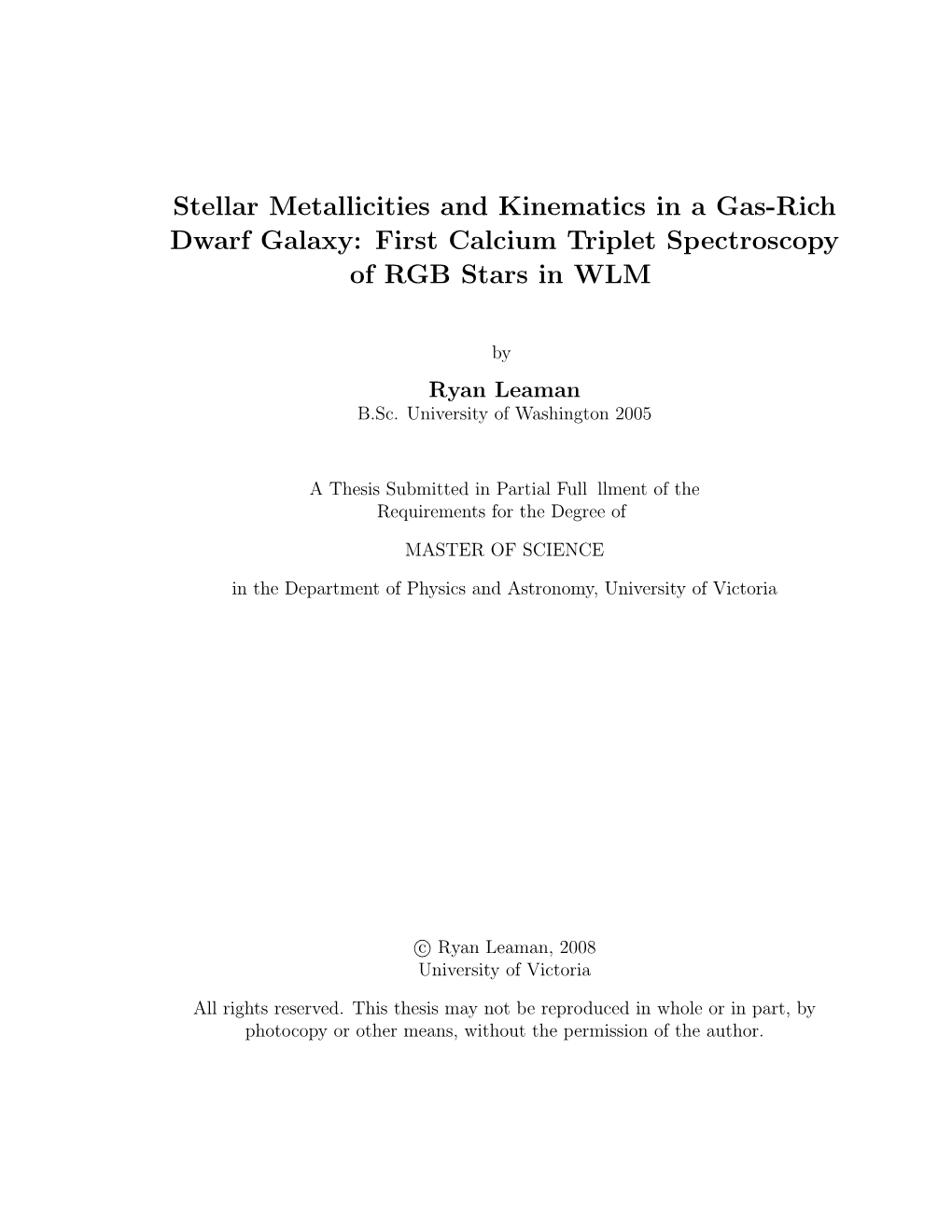 Stellar Metallicities and Kinematics in a Gas-Rich Dwarf Galaxy: First Calcium Triplet Spectroscopy of RGB Stars in WLM