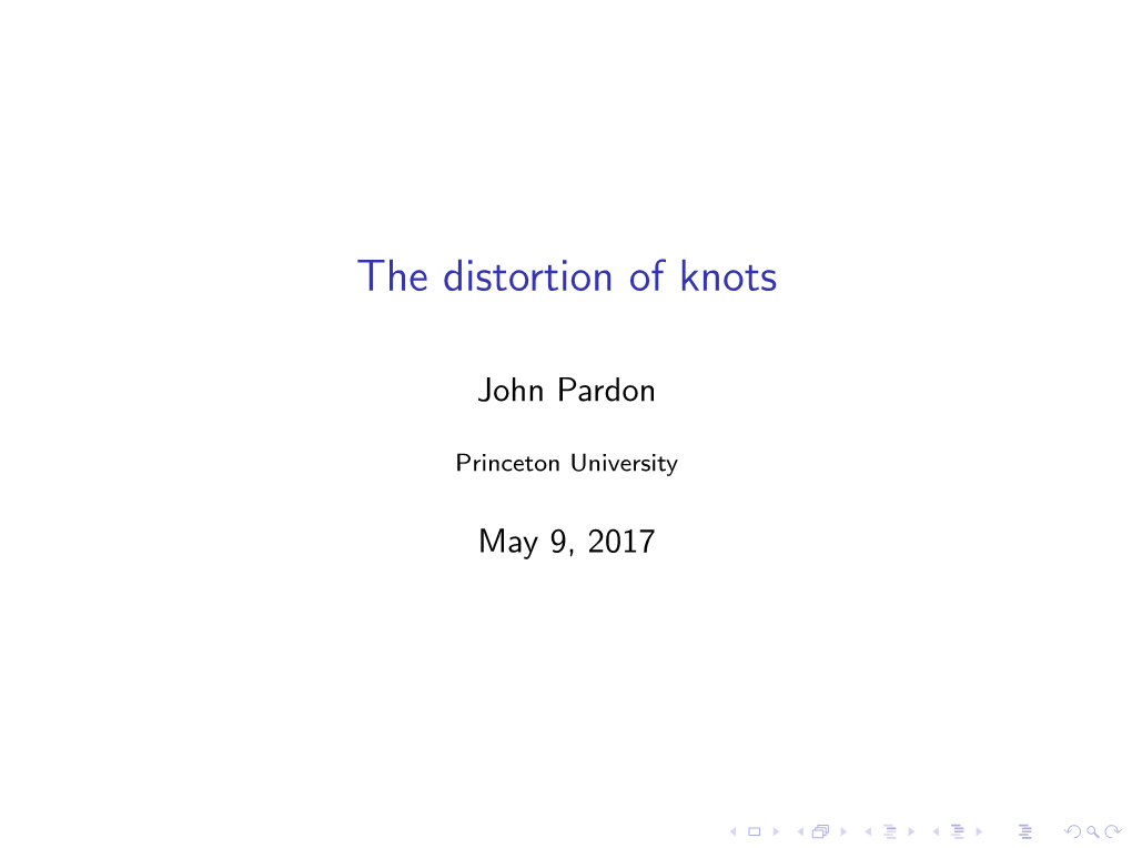 The Distortion of Knots