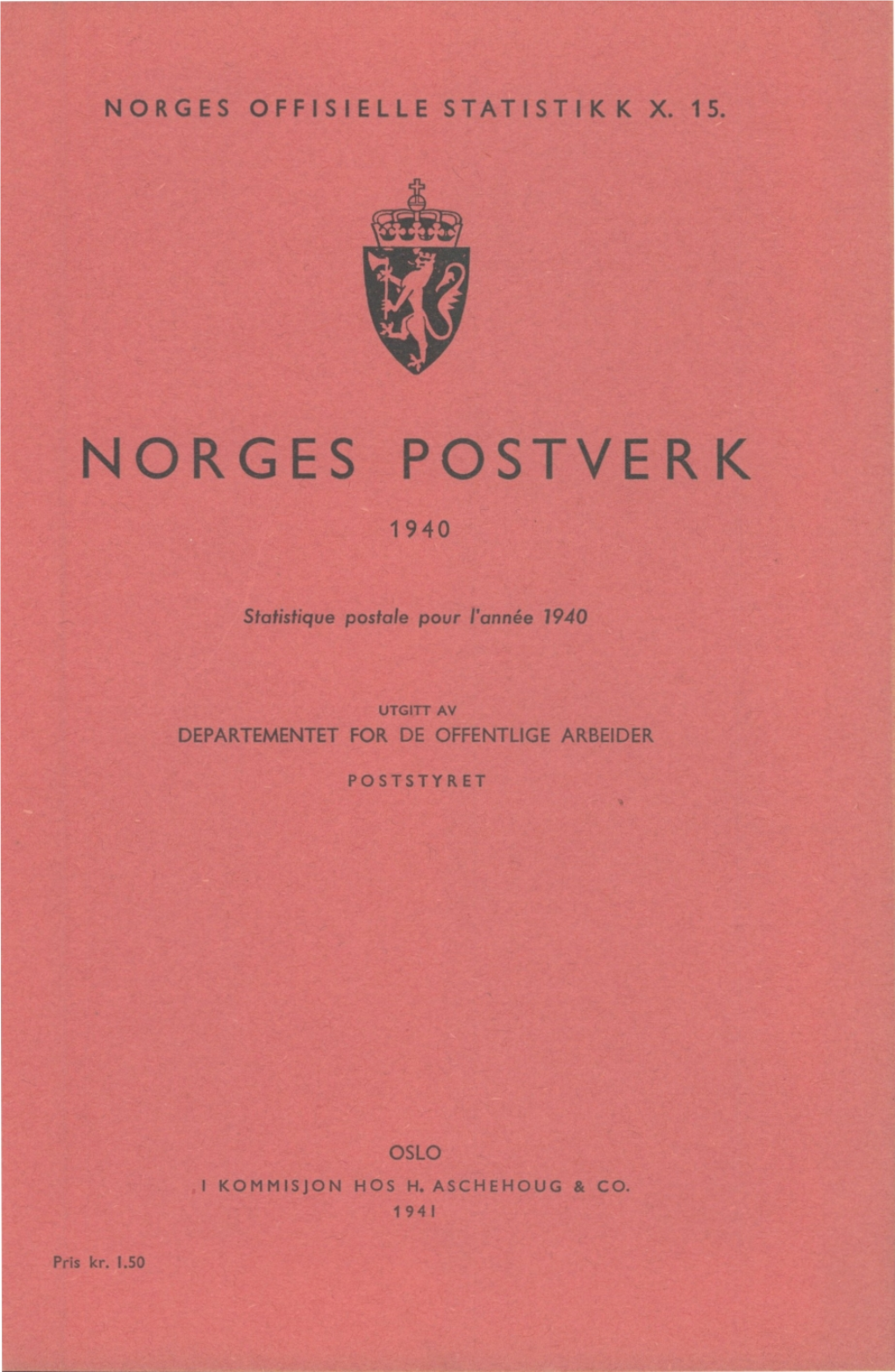 Norges Postverk 1940