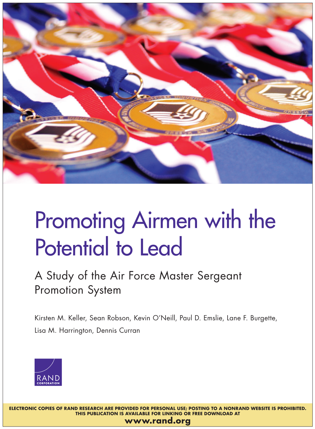 Promoting Airmen with the Potential to Lead: a Study of the Air Force