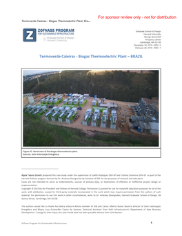 Termoverde Caieiras - Biogas Thermoelectric Plant, Brazil