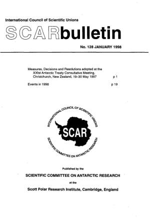 SCAR BULLETIN No 128, January 1998
