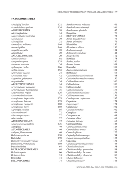 Page 1 OTOLITHS of MEDITERRANEAN and EAST