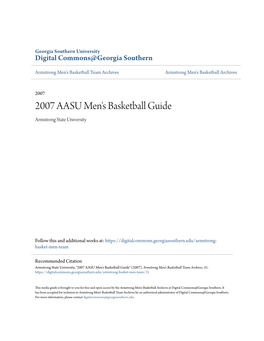 2007 AASU Men's Basketball Guide Armstrong State University