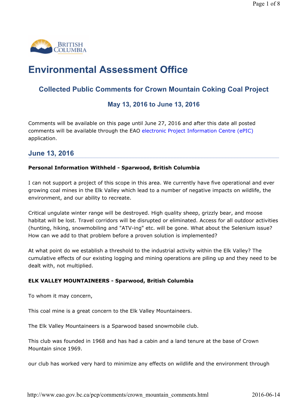 British Columbia Environmental Assessment Office