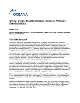 Shrimp: Oceana Reveals Misrepresentation of America's