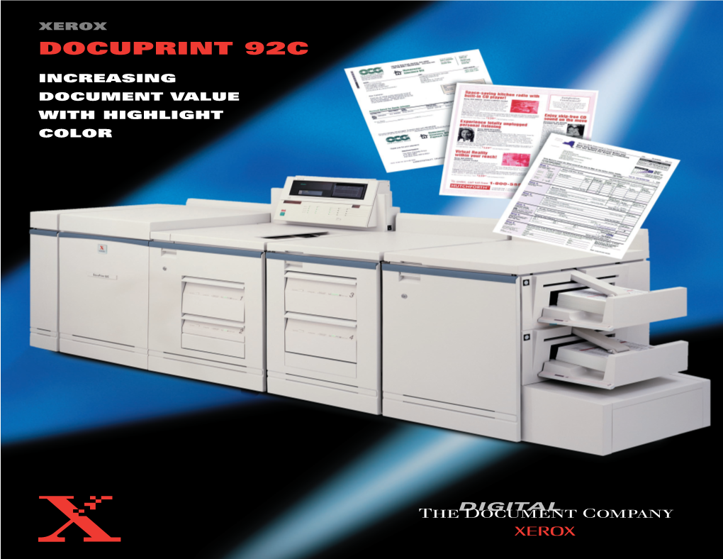 DOCUPRINT 92C Enterprise Printing System DOCUPRINT 92C