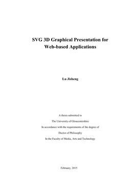 SVG 3D Graphical Presentation for Web-Based Applications