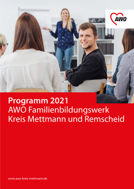 Programm 2021 AWO Familienbildungswerk Kreis Mettmann Und Remscheid