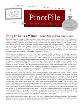 Pinotfile Vol 5, Issue 35